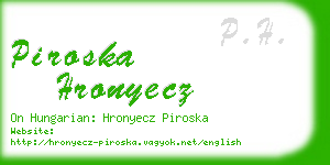 piroska hronyecz business card